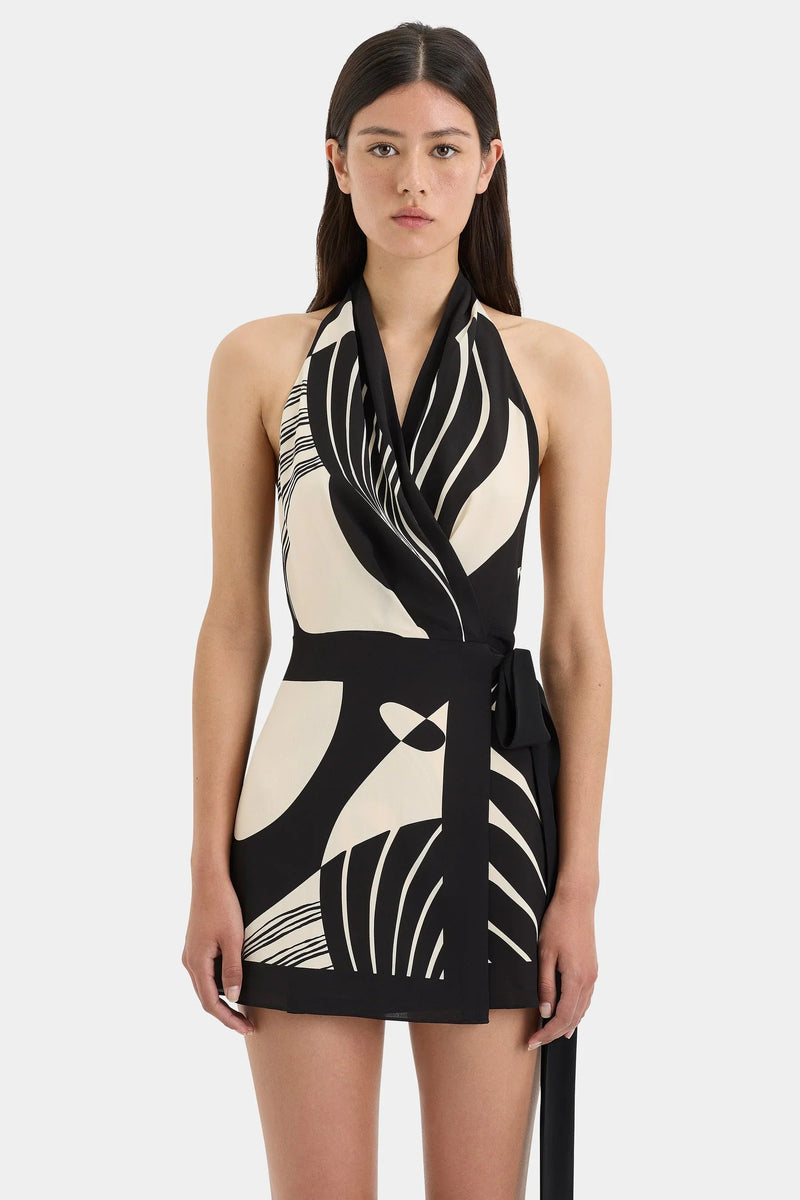 A-Line Black Mini Dress-dresses > mini dress-Laventaire-Laventaire
