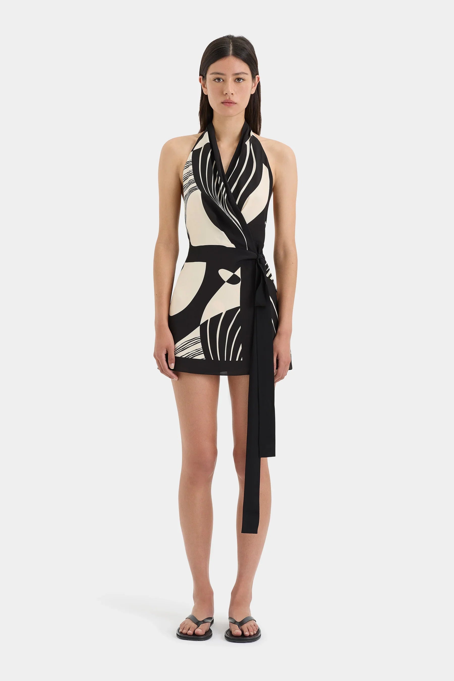 A-Line Black Mini Dress-dresses > mini dress-Laventaire-Laventaire