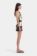 A-Line Black Mini Dress-dresses > mini dress-Laventaire-Laventaire
