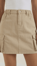 A-Line Cargo Mini Skirt-Mini Skirts-Laventaire-Laventaire