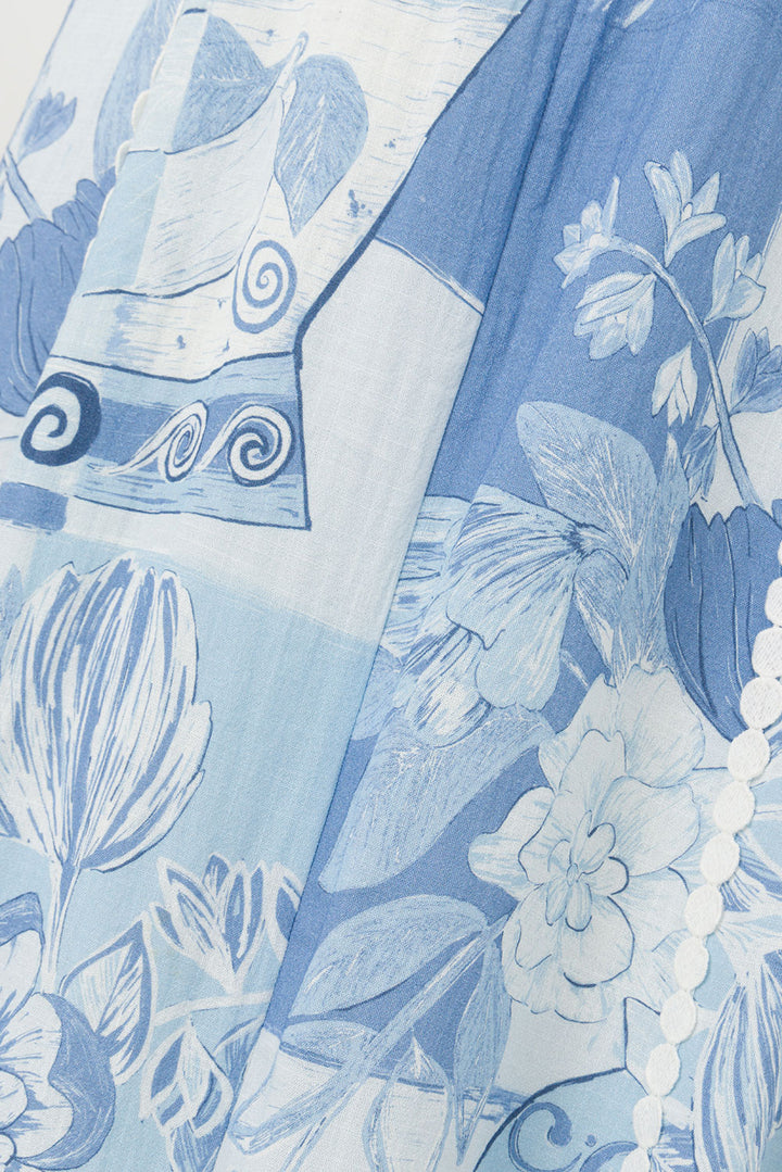 A-Line Floral Maxi Dress-dresses > maxi dress-Laventaire-Laventaire
