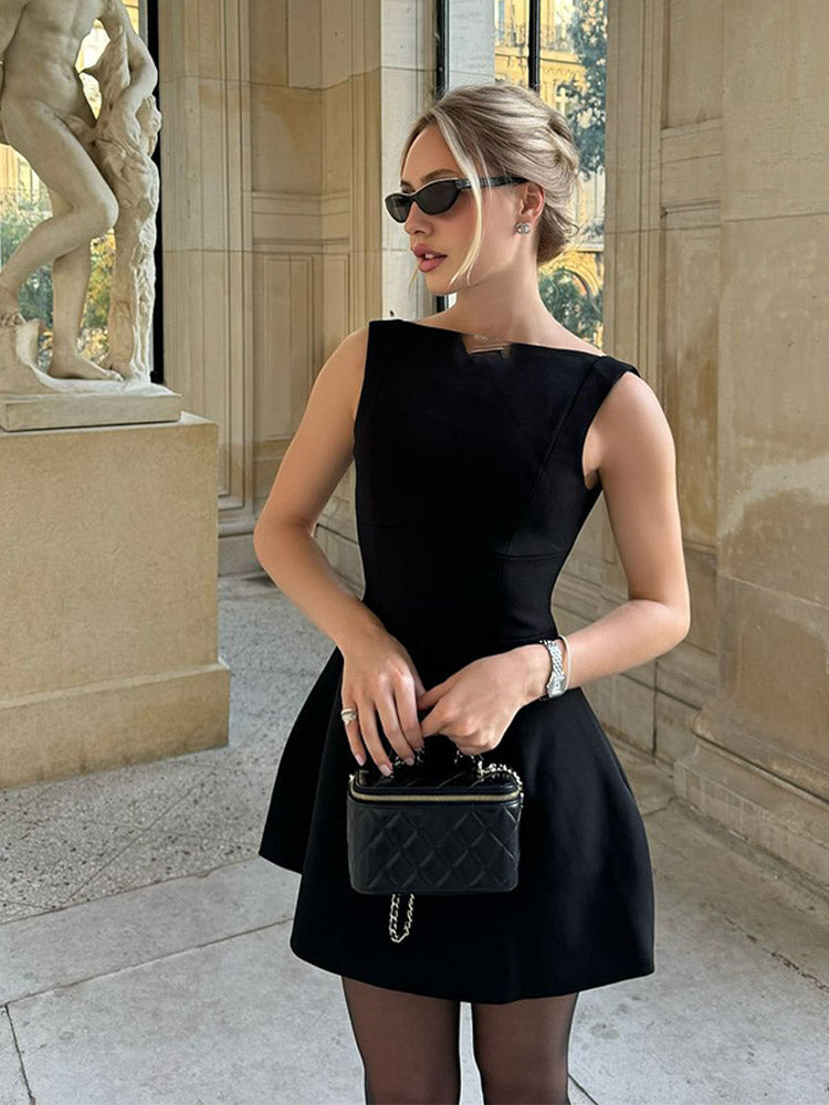 A-Line Mini Dress-dresses > mini dress > A-Line mini dress-Laventaire-Laventaire