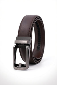 Adjustable Buckle Dress Belt-accessories > belts-Laventaire-Dark Brown-S-Laventaire