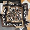 Animal Print Square Scarf-accessories > scarves > square scarves-Laventaire-Laventaire