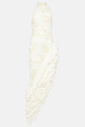 Asymmetric White Floral Maxi Dress-dresses > maxi dress-Laventaire-Laventaire