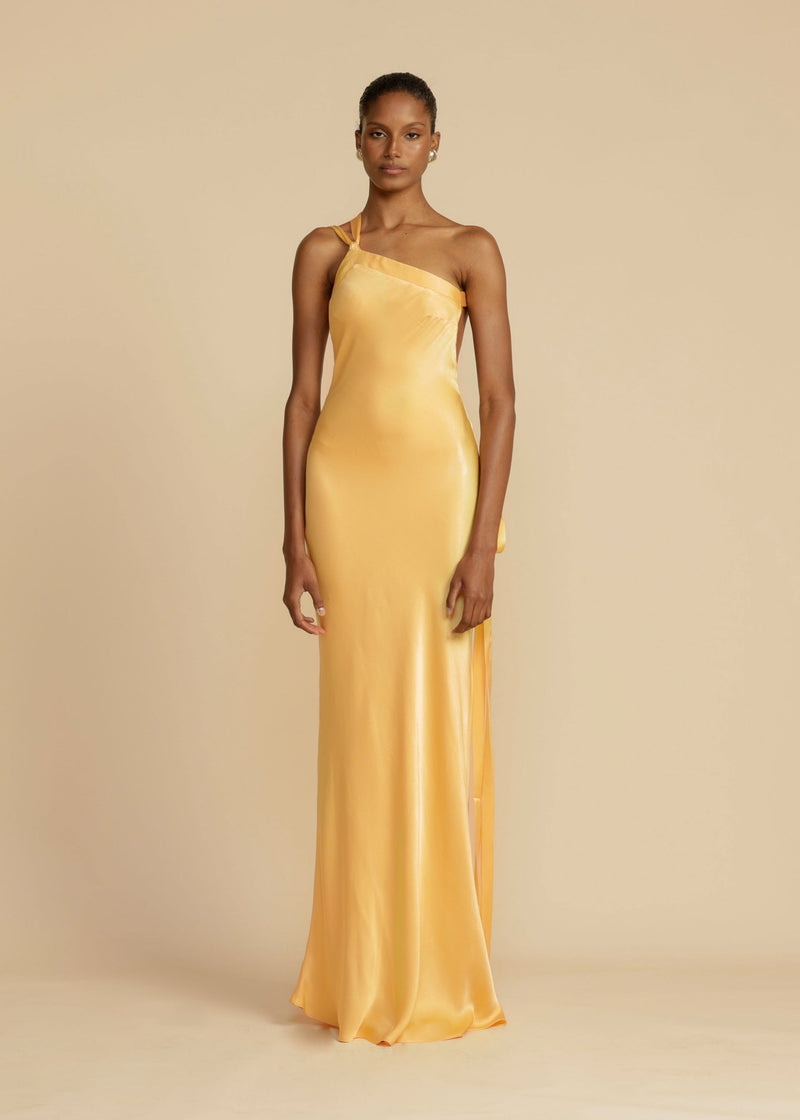 Asymmetrical Floor-Length Maxi Dress-dresses > floor-length dress > asymmetrical dress-Laventaire-Laventaire