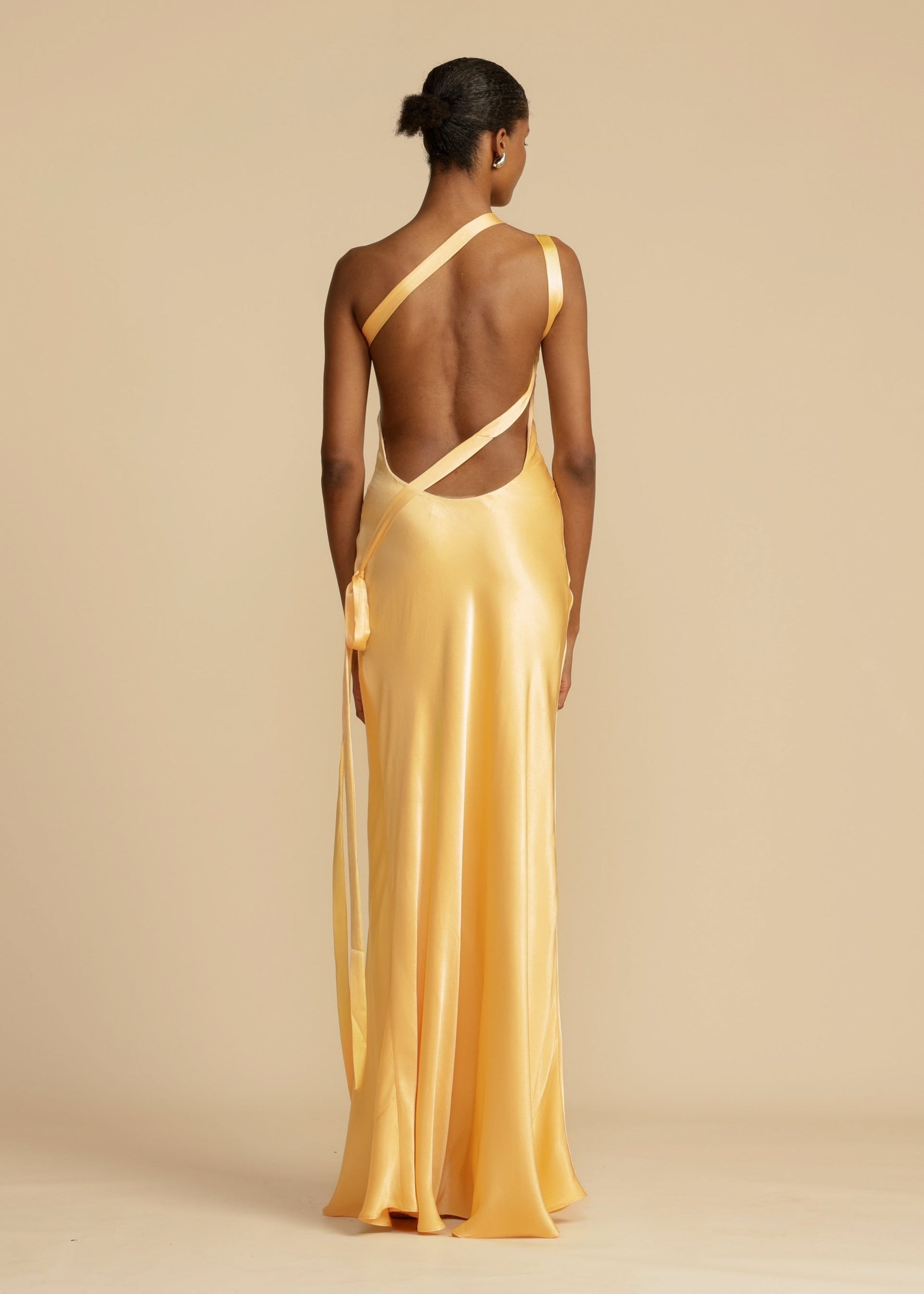 Asymmetrical Floor-Length Maxi Dress-dresses > floor-length dress > asymmetrical dress-Laventaire-Laventaire
