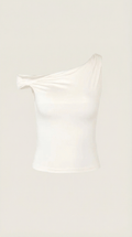 Asymmetrical One Shoulder Top-tops > one shoulder top-Laventaire-Laventaire