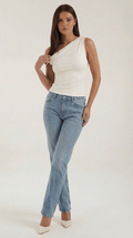 Asymmetrical One Shoulder Top-tops > one shoulder top-Laventaire-Laventaire