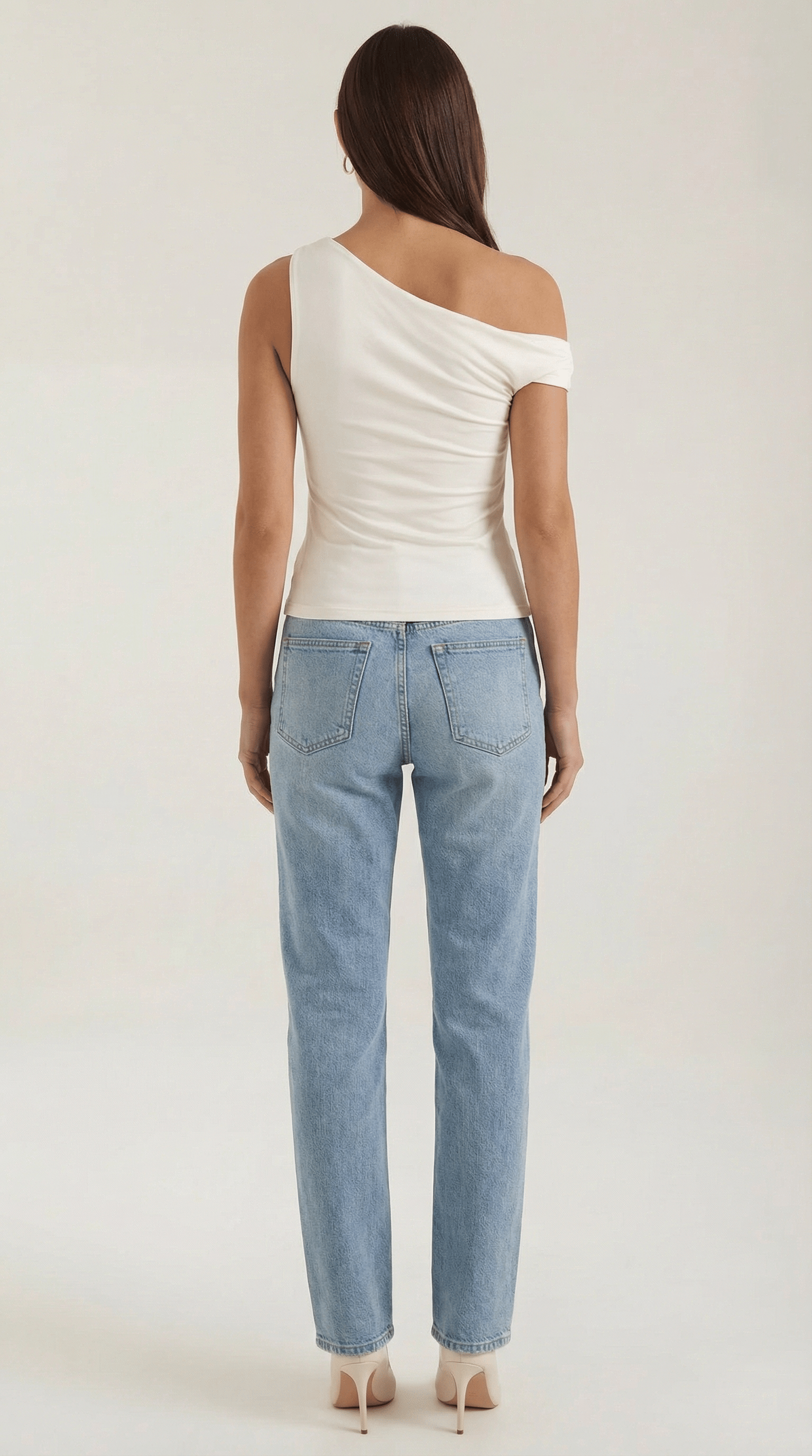 Asymmetrical One Shoulder Top-tops > one shoulder top-Laventaire-Laventaire