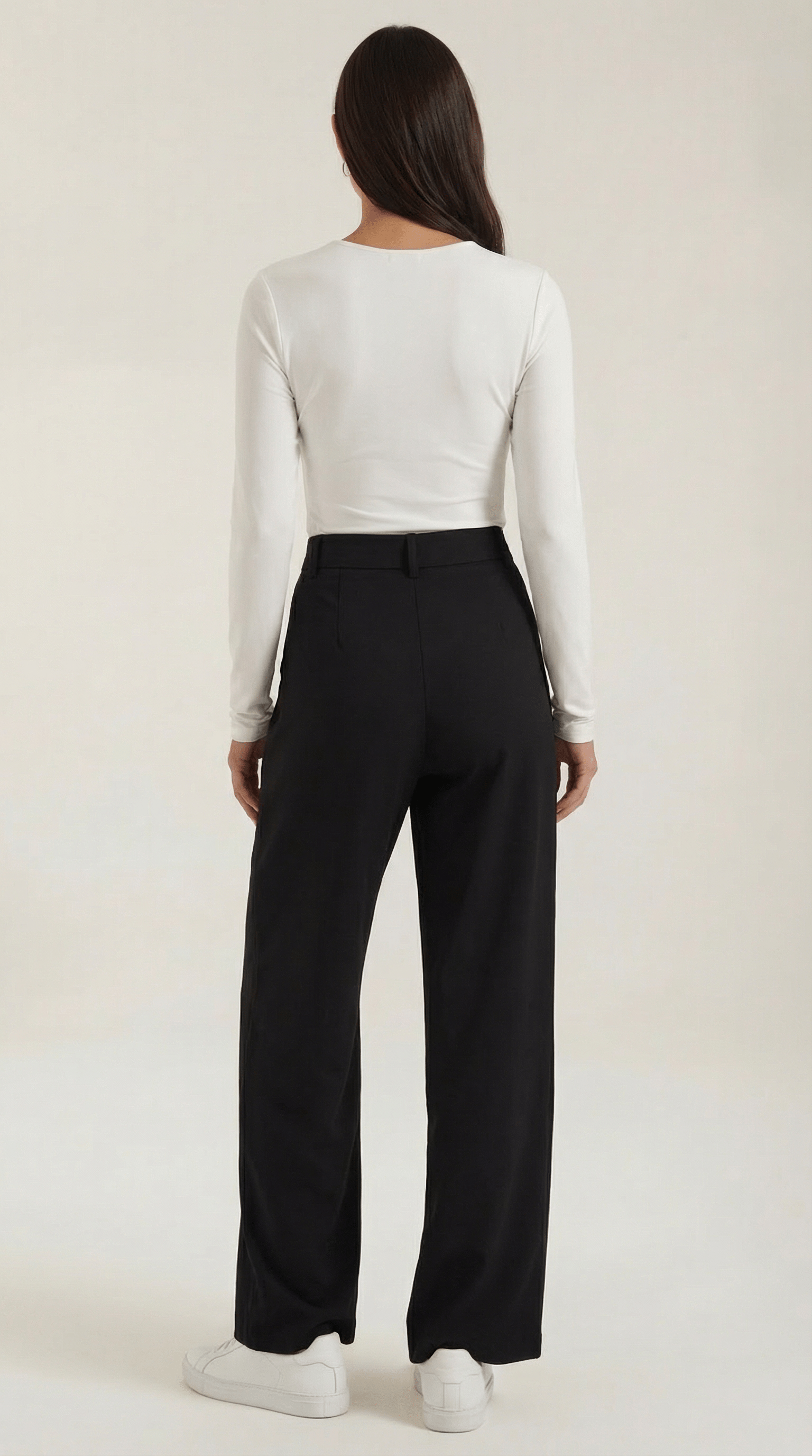 Asymmetrical Wide Leg Trousers-trousers > wide leg trousers-Laventaire-Laventaire