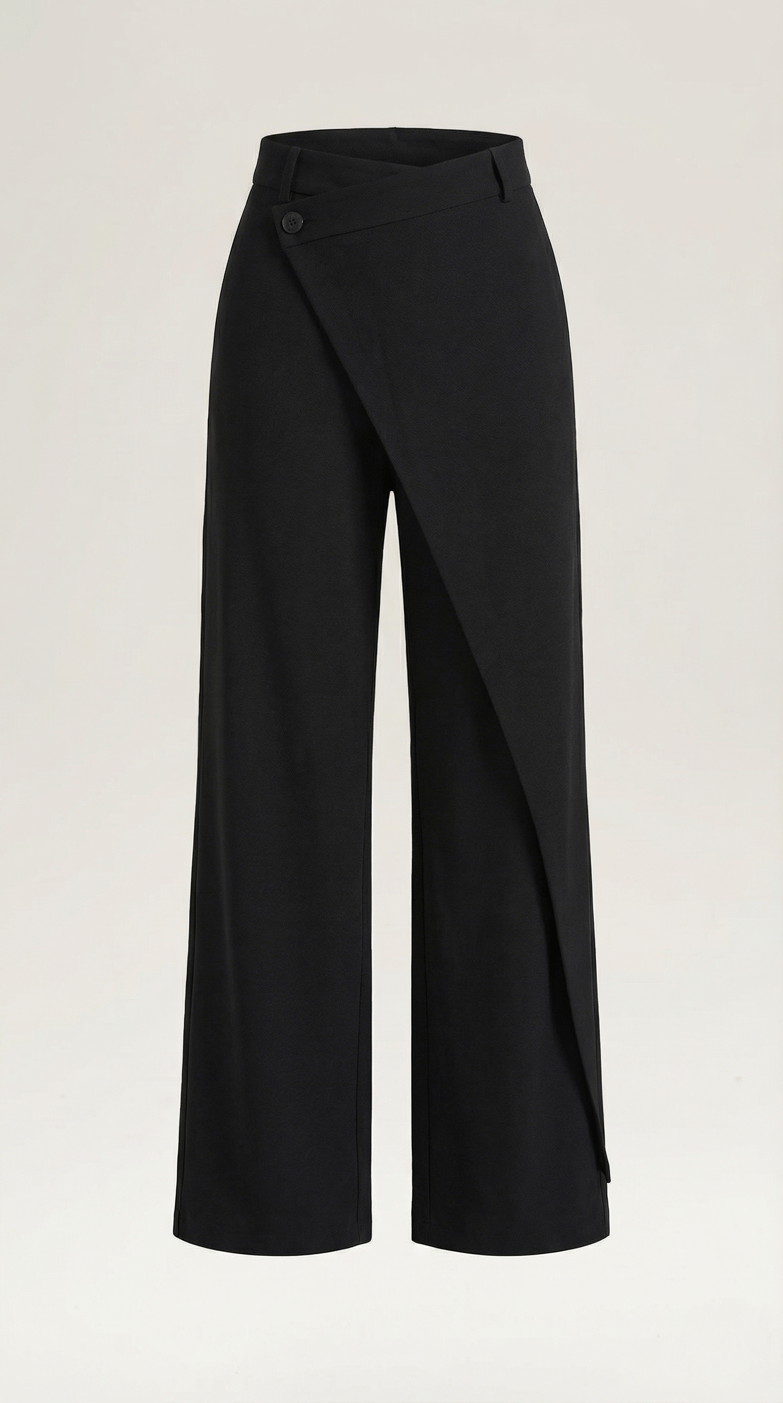 Asymmetrical Wide Leg Trousers-trousers > wide leg trousers-Laventaire-Laventaire