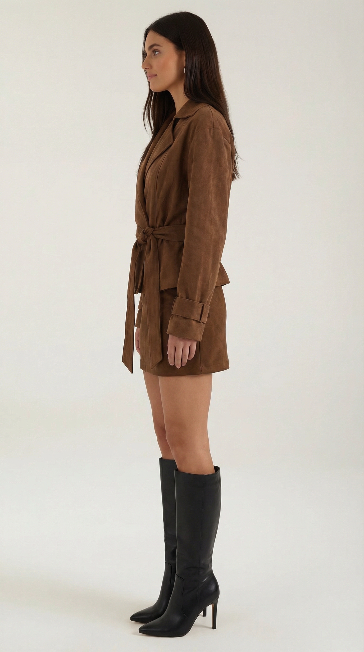 Belted Mini Skirt-Mini Skirts-Laventaire-Laventaire