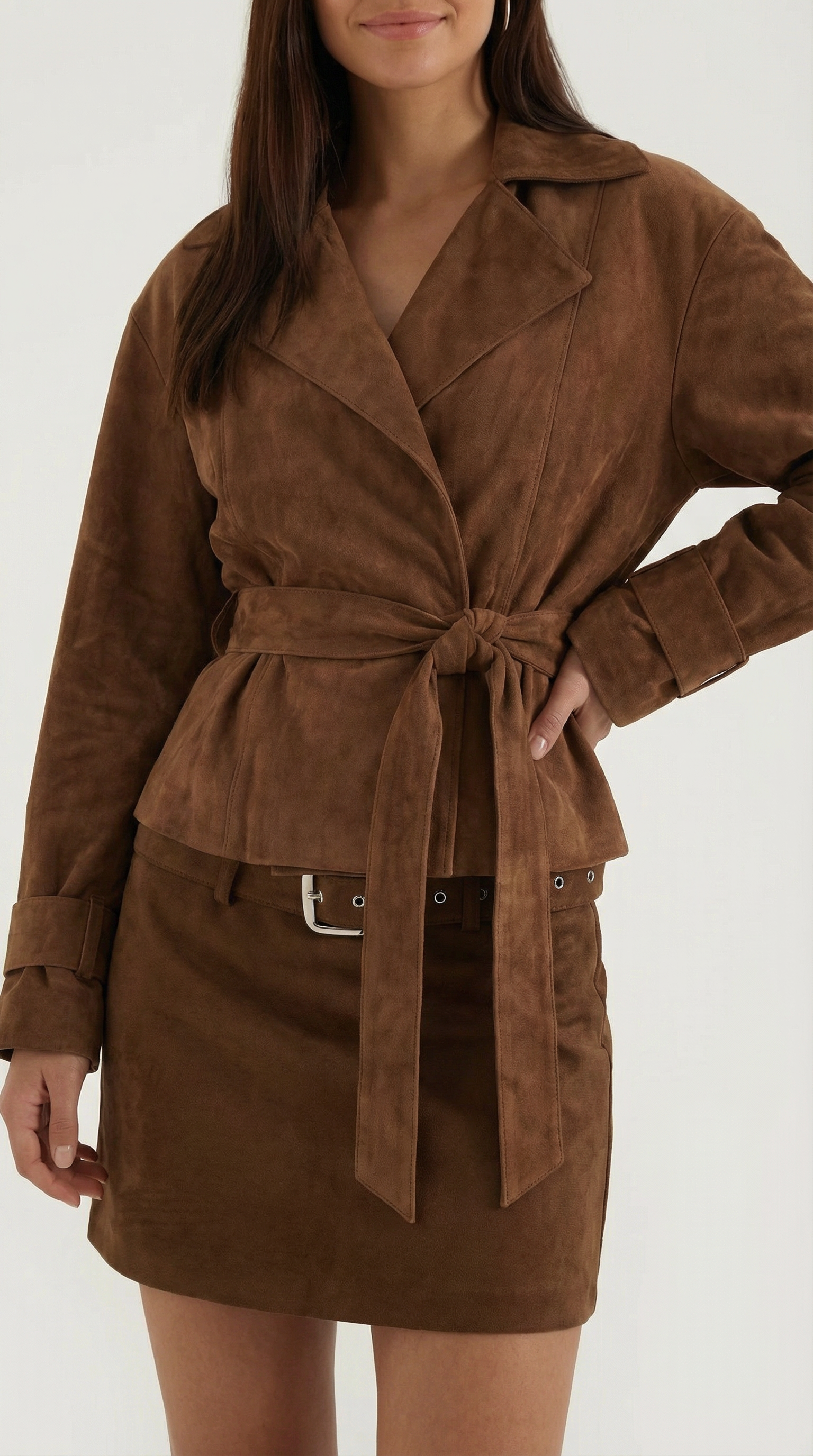 Belted Mini Skirt-Mini Skirts-Laventaire-Laventaire