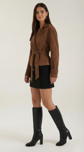 Belted Mini Skirt-Mini Skirts-Laventaire-Laventaire