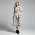 Belted Tailored Trench Coat-outerwear > trench coat-Laventaire-Laventaire