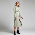 Belted Tailored Trench Coat-outerwear > trench coat-Laventaire-Mint Green-S-Laventaire