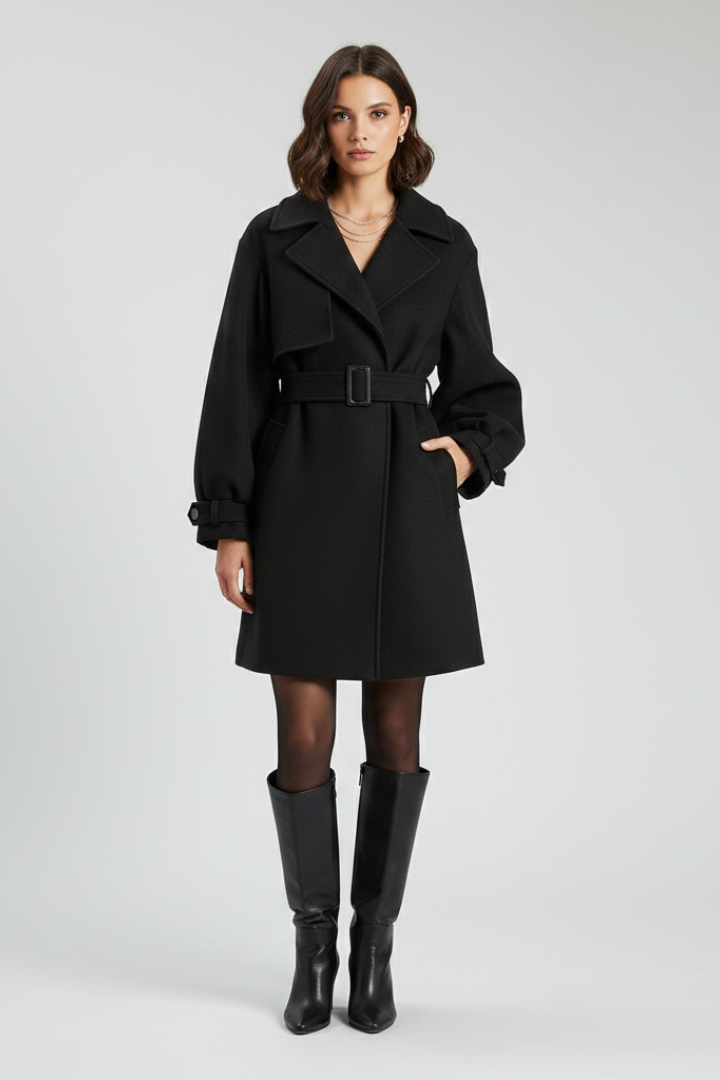 Belted Trench Coat-coats > trench coat-Laventaire-Laventaire