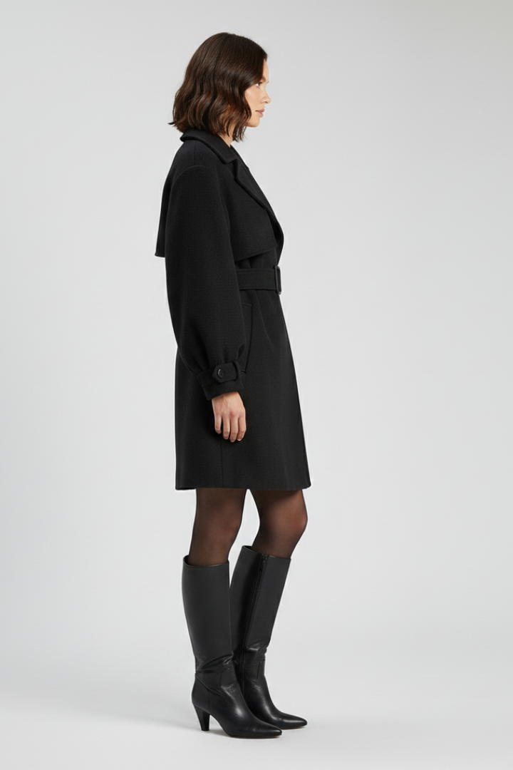 Belted Trench Coat-coats > trench coat-Laventaire-Laventaire