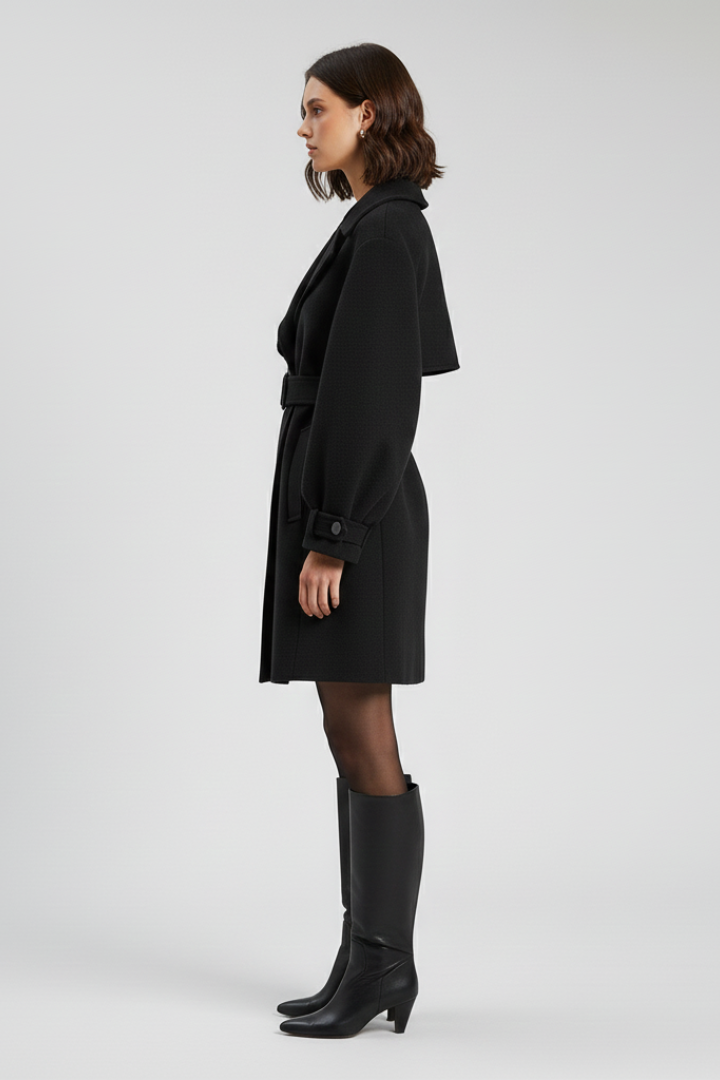 Belted Trench Coat-coats > trench coat-Laventaire-Laventaire