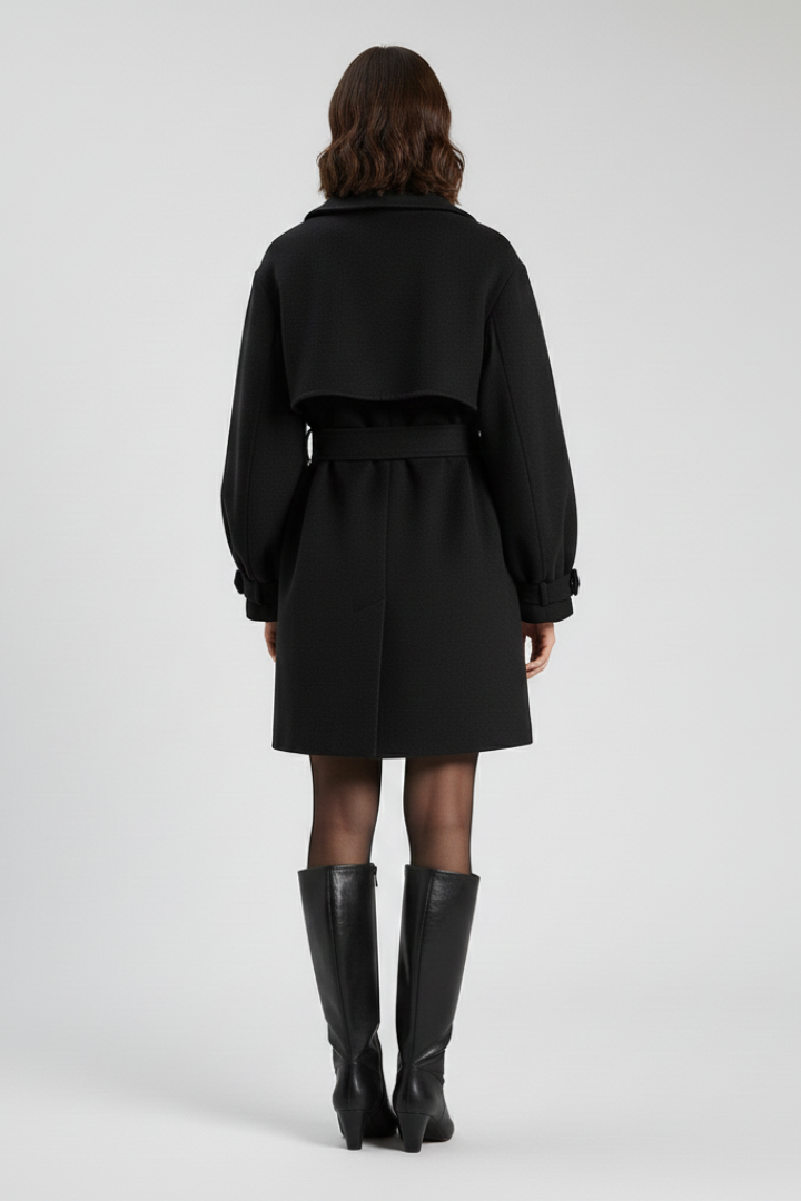 Belted Trench Coat-coats > trench coat-Laventaire-Laventaire