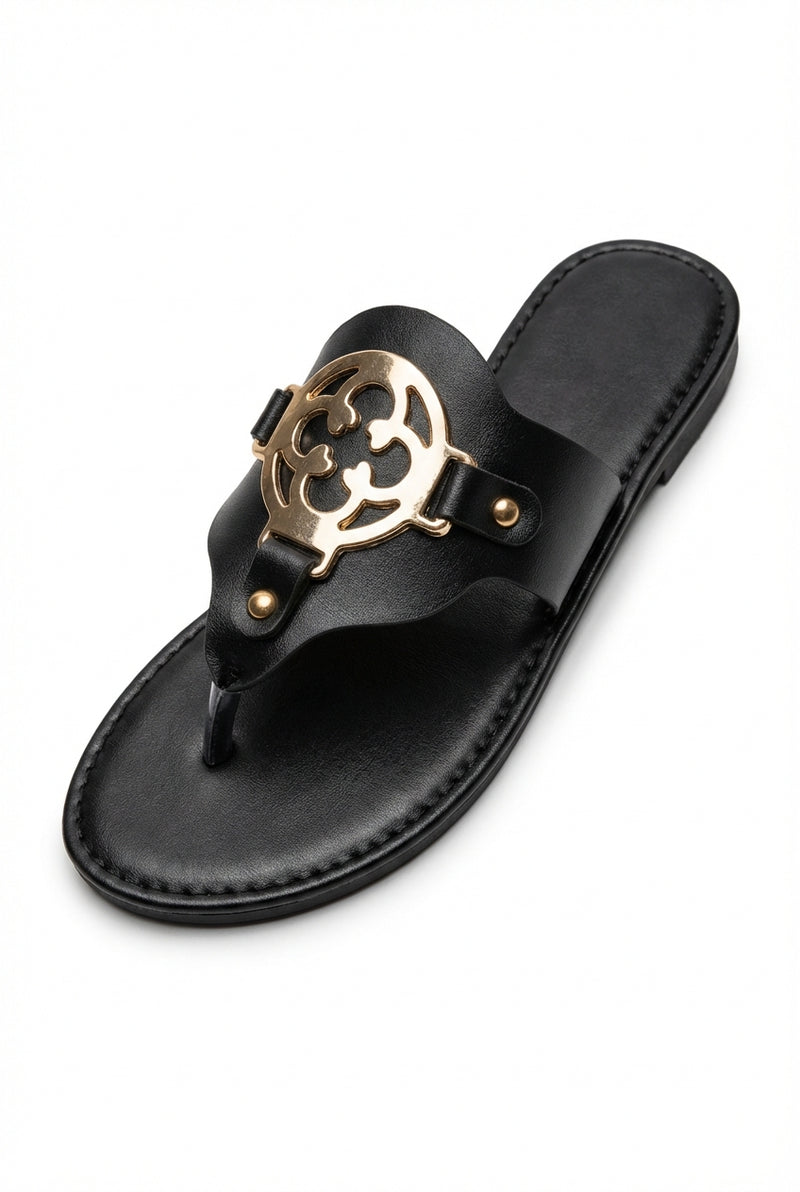 Black Casual Sandal-footwear > sandals > casual sandals-Laventaire-Black-35-Laventaire