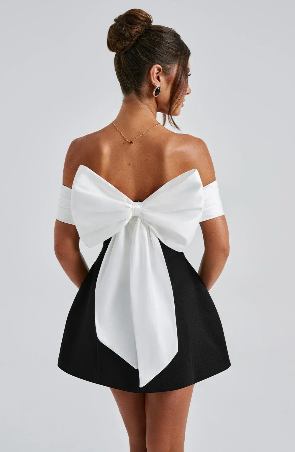 Black Cocktail Mini Dress-dresses > cocktail dress > mini dress-Laventaire-Laventaire