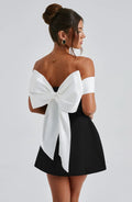 Black Cocktail Mini Dress-dresses > cocktail dress > mini dress-Laventaire-Laventaire