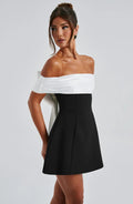 Black Cocktail Mini Dress-dresses > cocktail dress > mini dress-Laventaire-Laventaire