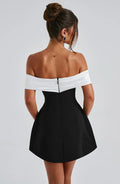 Black Cocktail Mini Dress-dresses > cocktail dress > mini dress-Laventaire-Laventaire