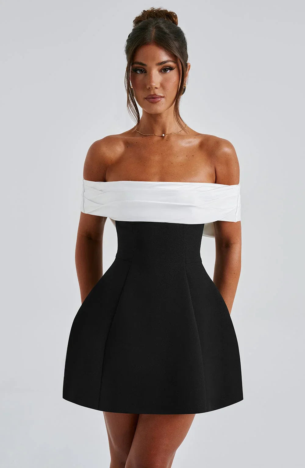 Black Cocktail Mini Dress-dresses > cocktail dress > mini dress-Laventaire-Laventaire