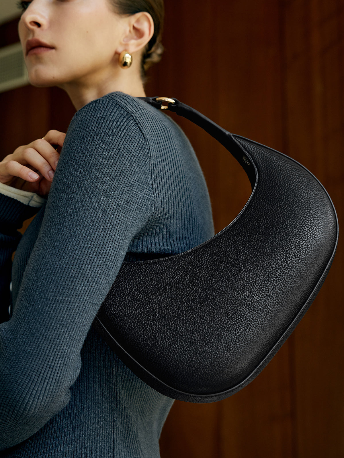 Black Everyday Handbag Purse-handbags > everyday purses-Laventaire-Laventaire