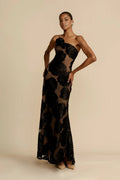 Black Floral Maxi Dress-dresses > maxi dress-Laventaire-Laventaire