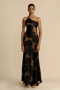 Black Floral Maxi Dress-dresses > maxi dress-Laventaire-Laventaire