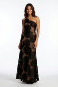Black Floral Maxi Dress-dresses > maxi dress-Laventaire-Black-XS-Laventaire