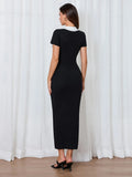 Black Formal Maxi Dress-dresses > maxi dress-Laventaire-Laventaire