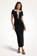Black Formal Maxi Dress-dresses > maxi dress-Laventaire-Black-S-Laventaire