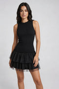 Black Formal Mini Dress-dresses > mini dress > formal dress-Laventaire-Laventaire