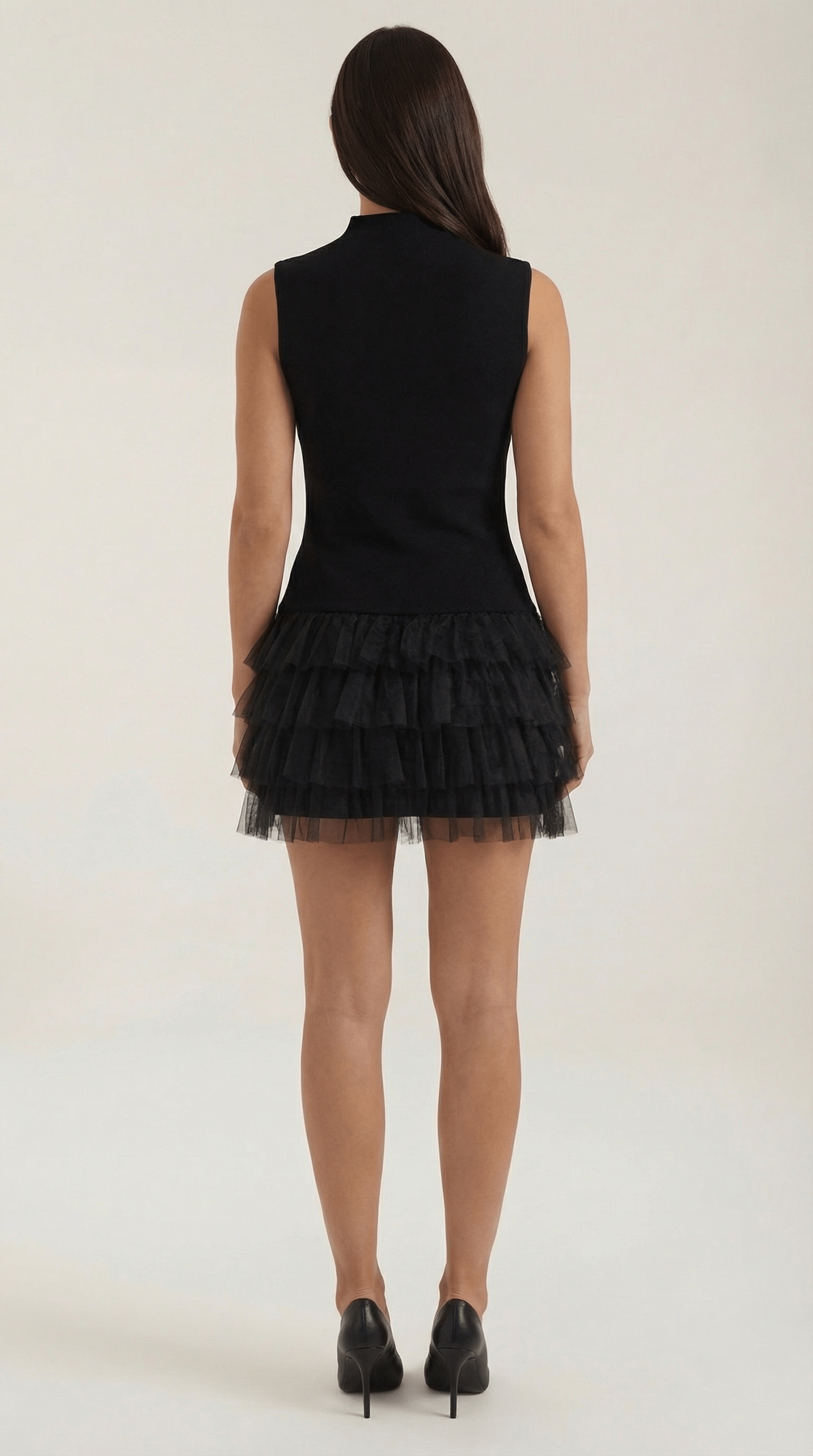 Black Formal Mini Dress-dresses > mini dress > formal dress-Laventaire-Laventaire