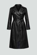 Black Long Trench Coat-coats > trench coats-Laventaire-Laventaire