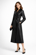 Black Long Trench Coat-coats > trench coats-Laventaire-Laventaire
