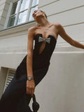 Black Maxi Dress-dresses > maxi dress-Laventaire-Laventaire