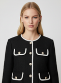 Black Short Casual Jacket-jackets > casual jackets-Laventaire-Laventaire