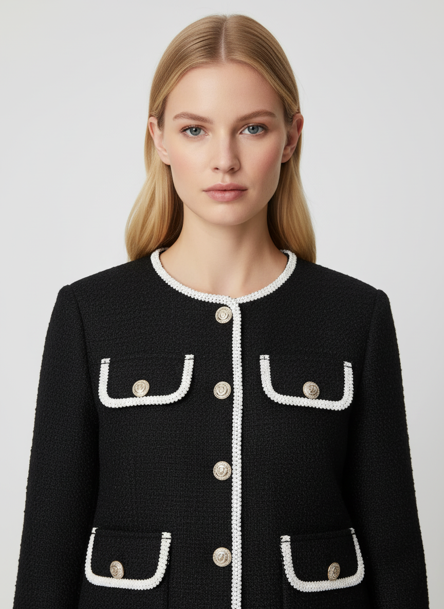 Black Short Casual Jacket-jackets > casual jackets-Laventaire-Laventaire