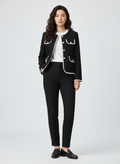 Black Short Casual Jacket-jackets > casual jackets-Laventaire-Laventaire