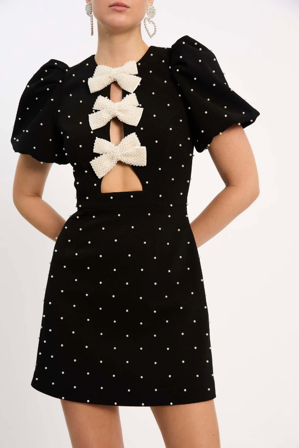 Black Slim Fit Mini Dress-dresses > mini dress-Laventaire-Laventaire