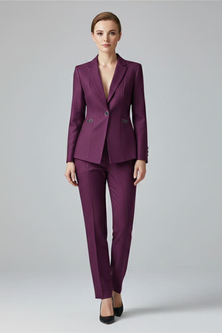Blazer And Trouser Set-suits > blazer and trouser set-Laventaire-Dark Purple-XS-Laventaire