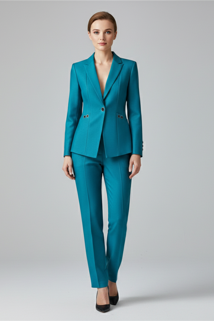 Blazer And Trouser Set-suits > blazer and trouser set-Laventaire-Turquoise-XS-Laventaire