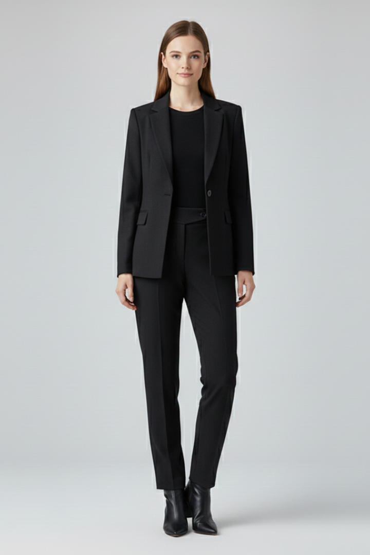 Blazer Suit Set Trousers-suits > suit sets > women suit set trousers-Laventaire-Black-S-Laventaire