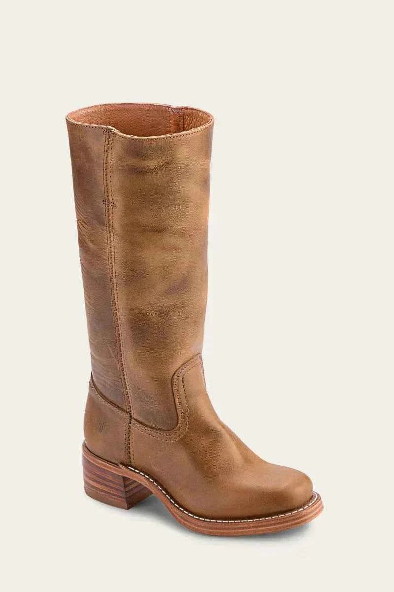 Block Heel Western Boots-footwear > boots > western boots-Laventaire-Laventaire